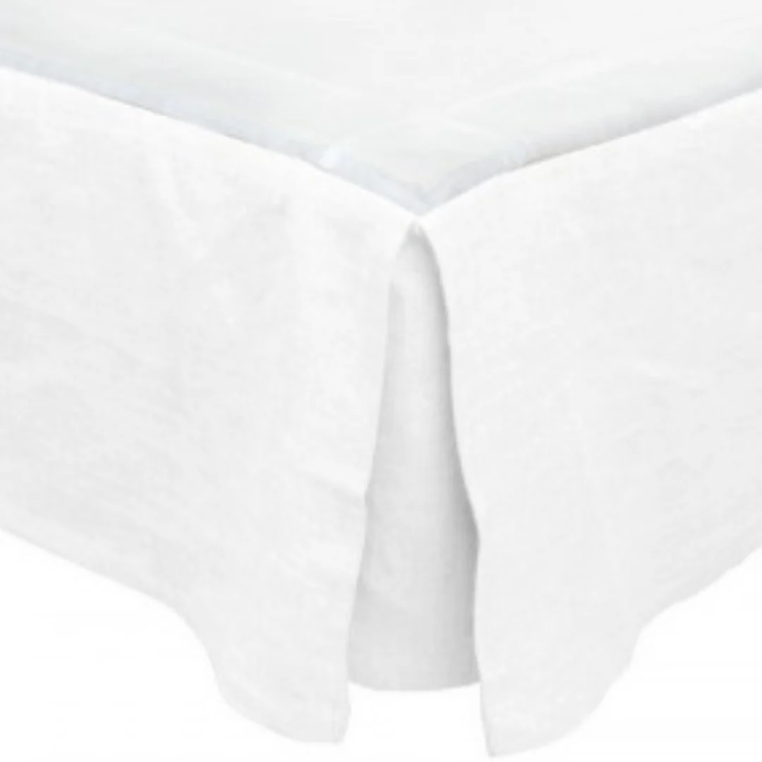 Linen Cotton Bedskirt | White