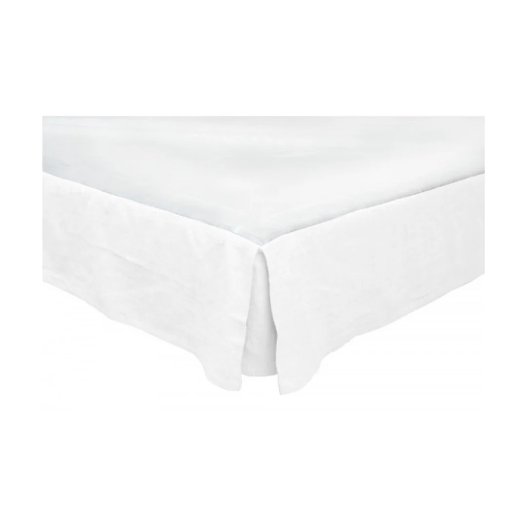 Linen Cotton Bedskirt | White - Image 2