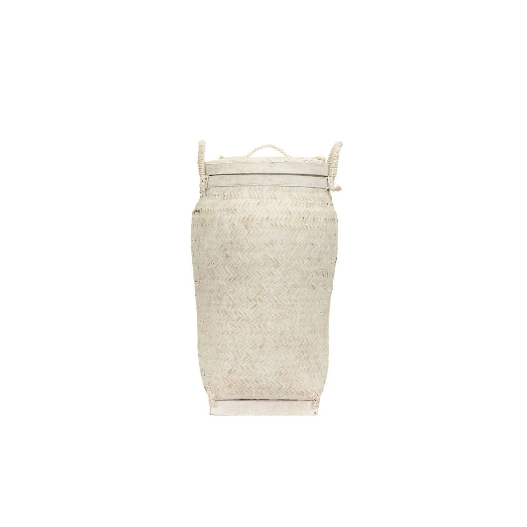 Bamboo Basket | Whitewashed 30x60cm