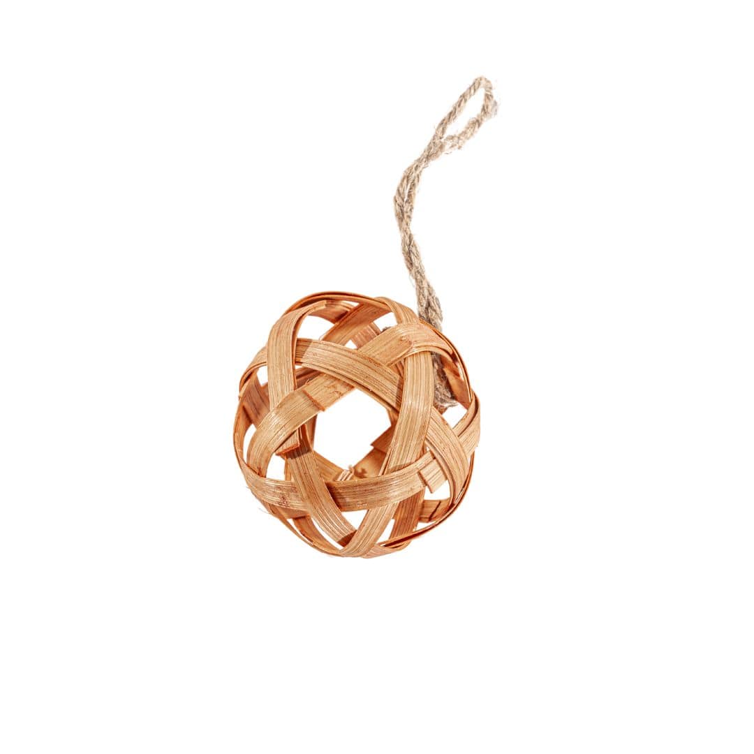 Bamboo Christmas Ball | Oatmeal