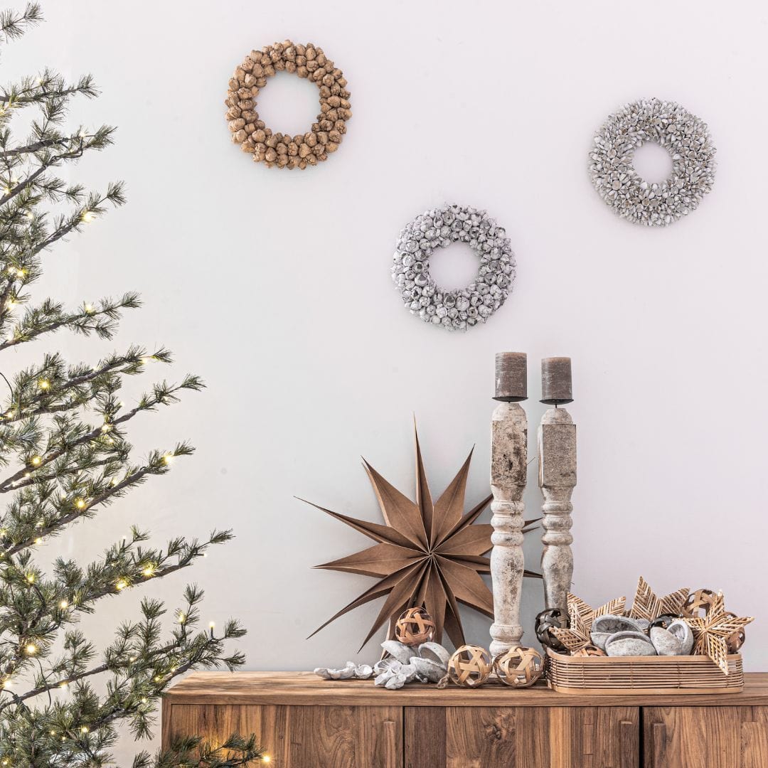 Bamboo Christmas Ball | Oatmeal - Image 3