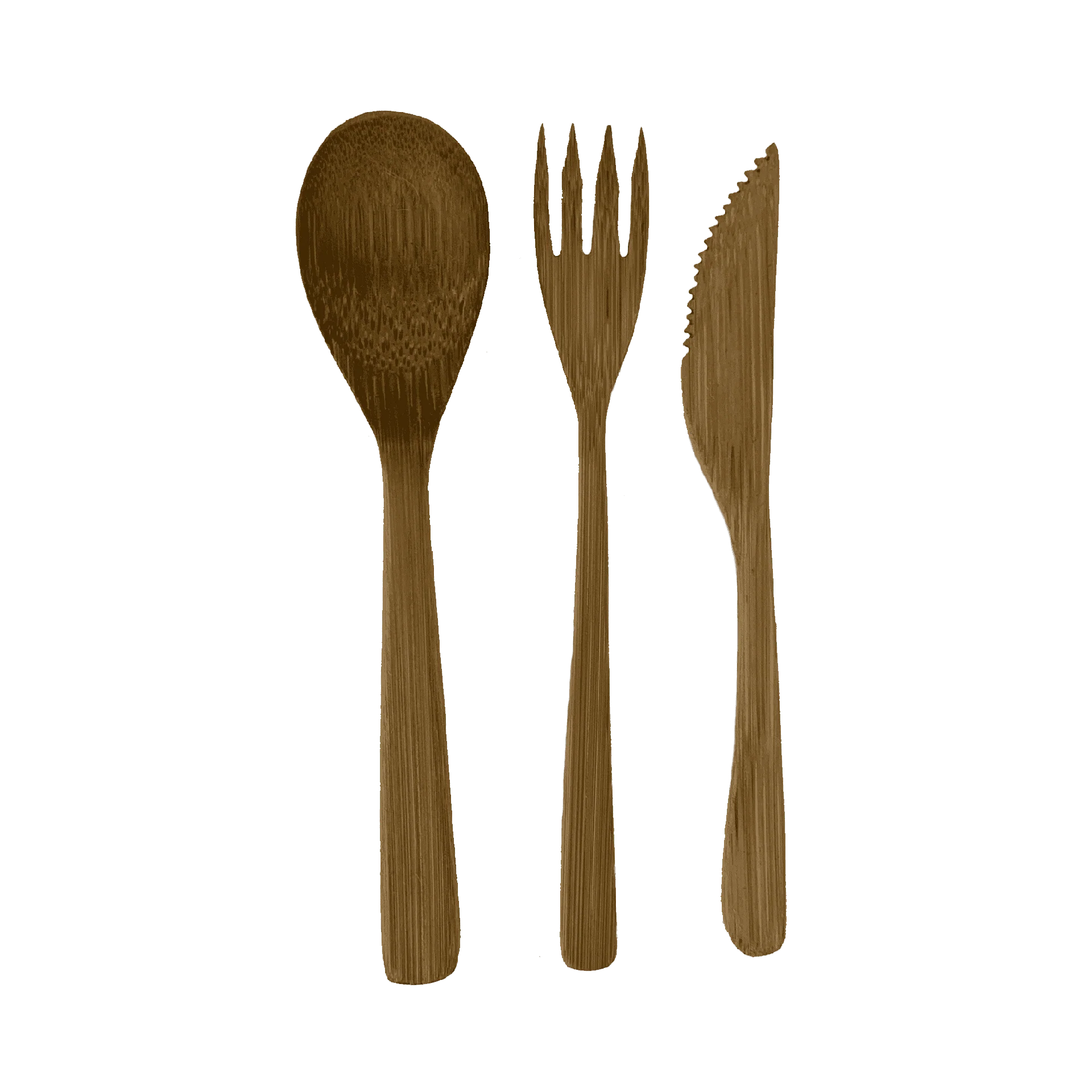 Bamboo Cutlery set with jute bag - Image 4
