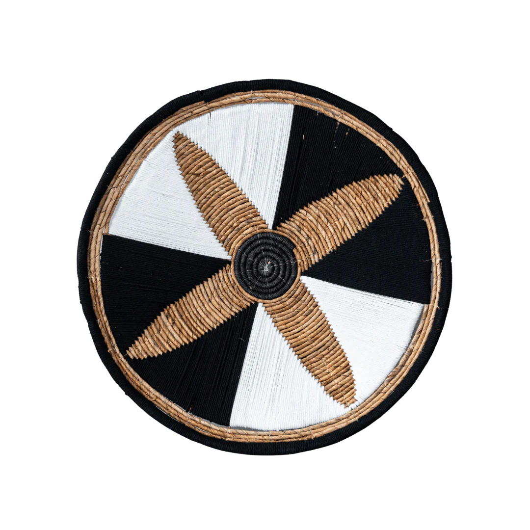 Suri Wall Deco Basket | Black/White 60cm