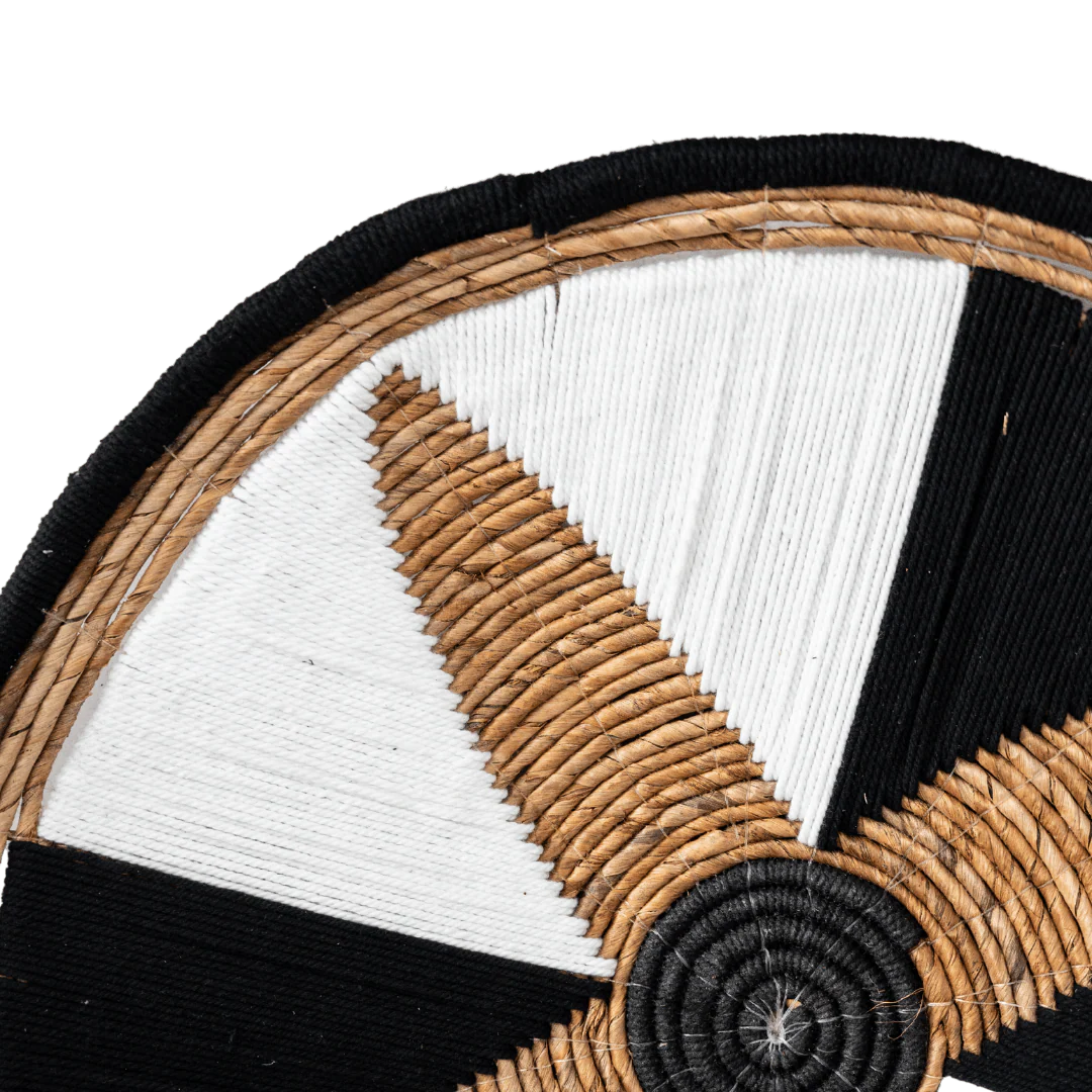 Suri Wall Deco Basket | Black/White 60cm - Image 3