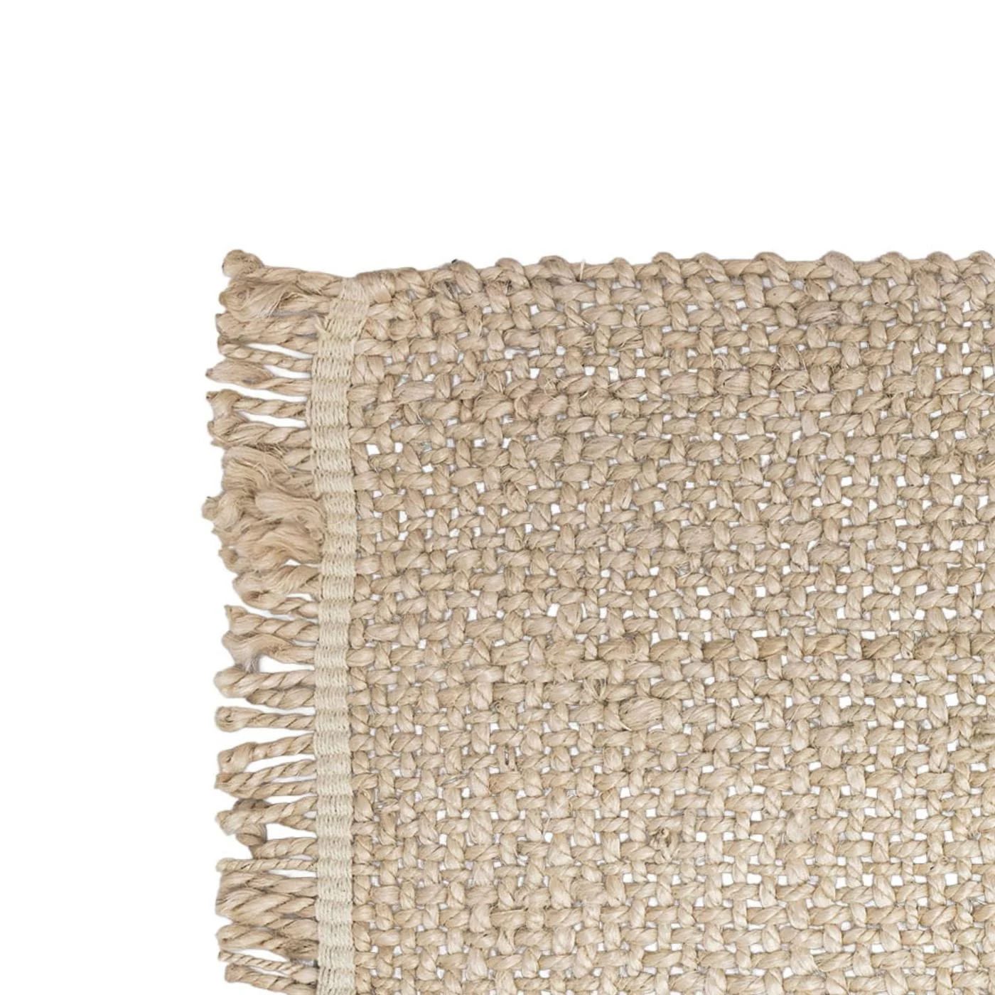 Braided Jute Table Mat | Full White - Image 3