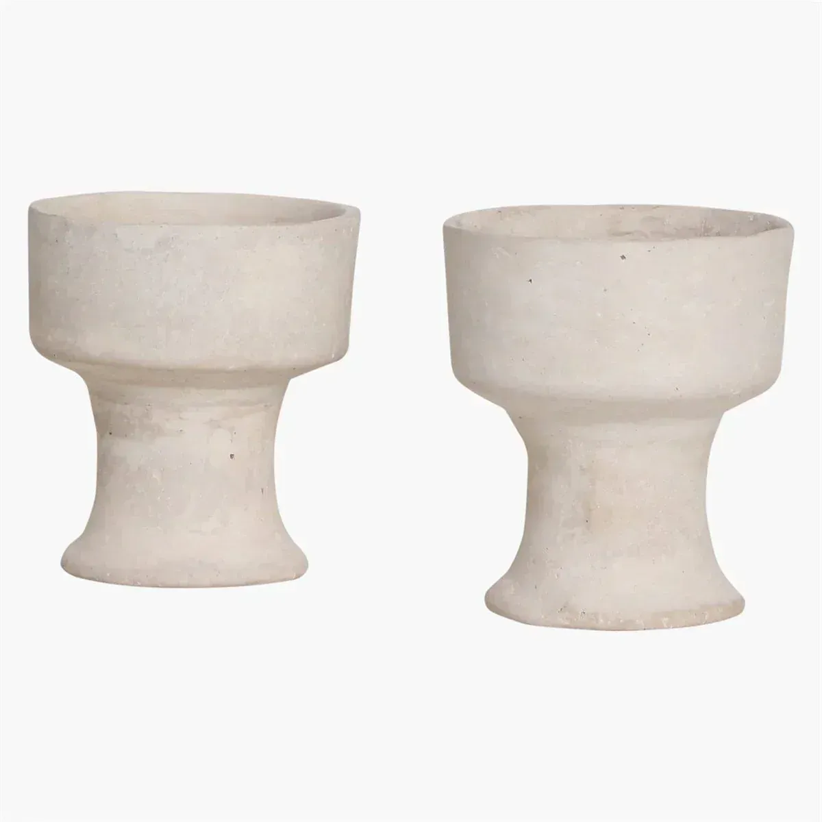 Chalk & Paper Mache Vase | White 15x17cm - Image 2