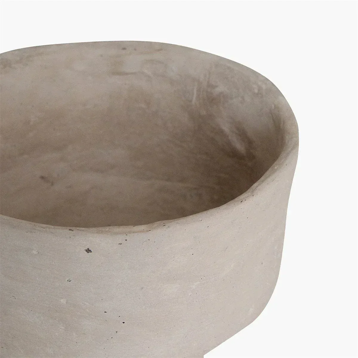Chalk & Paper Mache Vase | White 15x17cm - Image 3
