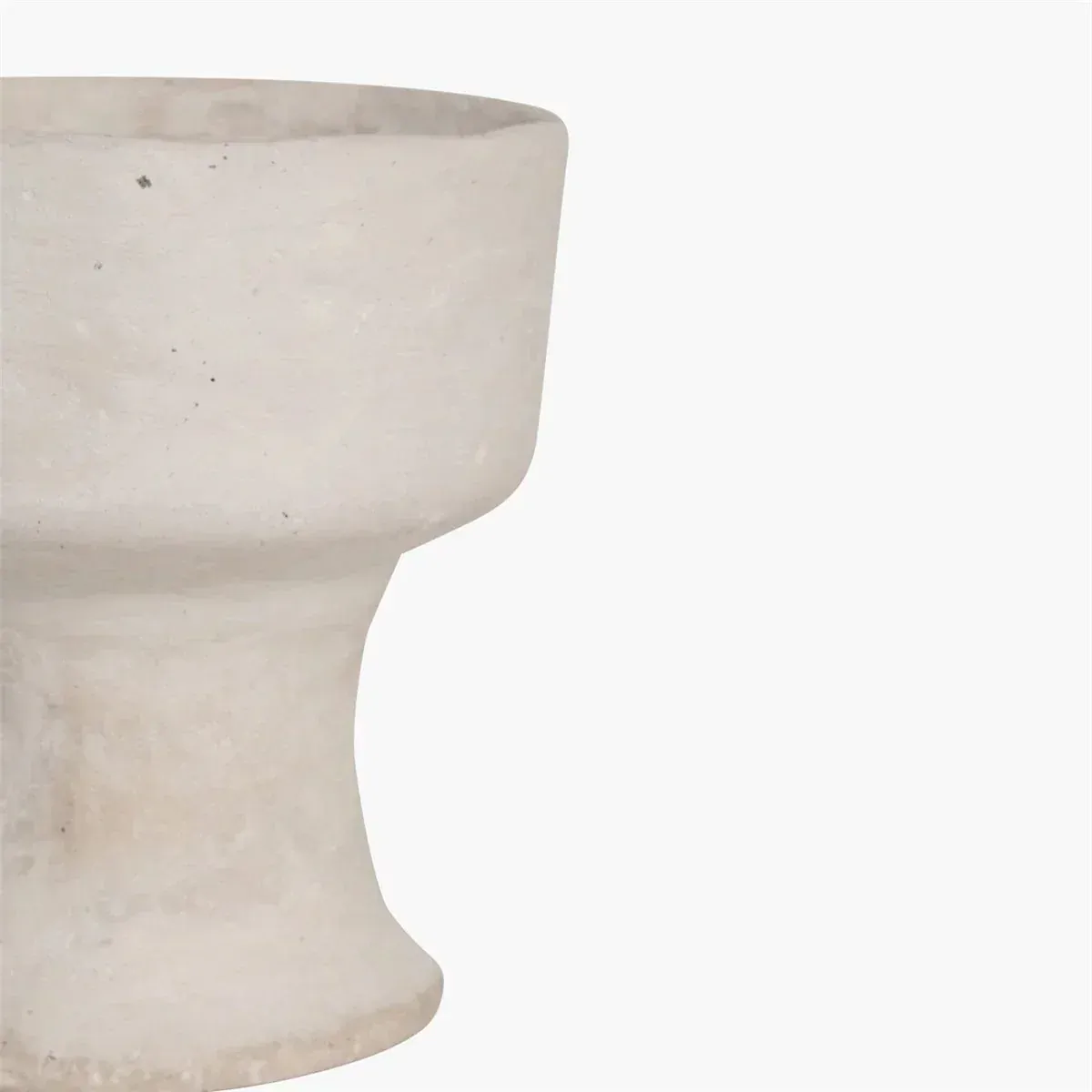 Chalk & Paper Mache Vase | White 15x17cm - Image 4