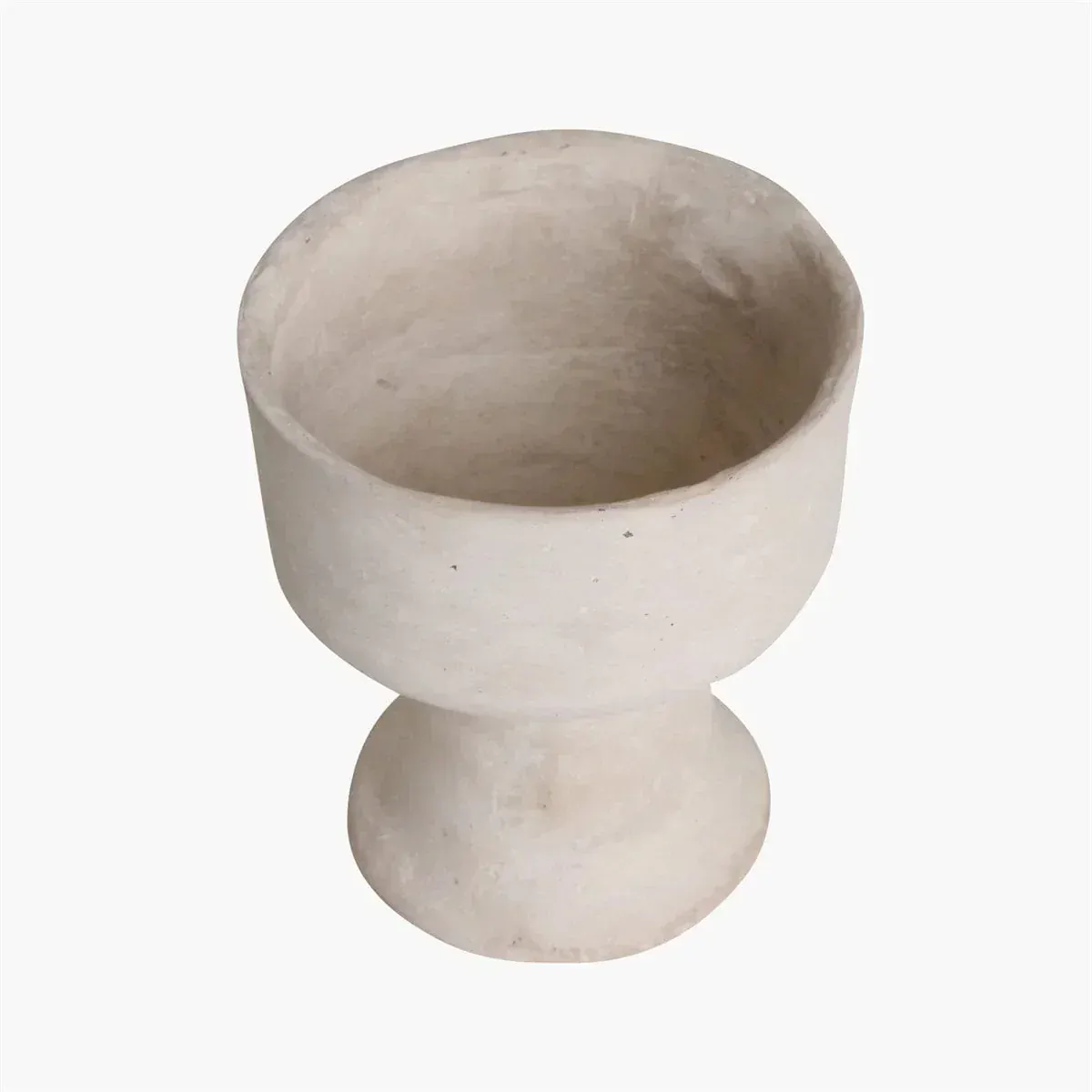 Chalk & Paper Mache Vase | White 15x17cm - Image 5