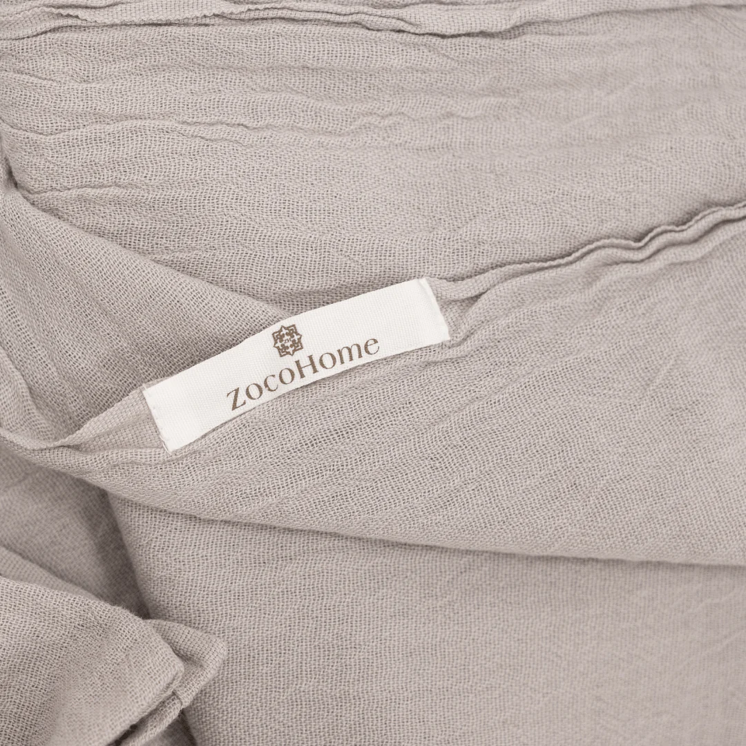Combed Cotton Scarf | Sand 95x170cm - Image 3