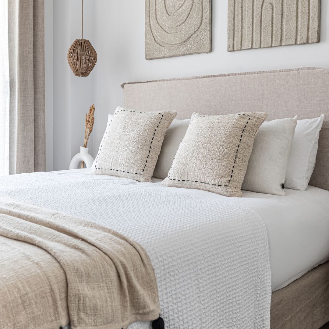 Soraya Cotton Cushion Cover Frame | Off-White | 50x50cm - Image 2
