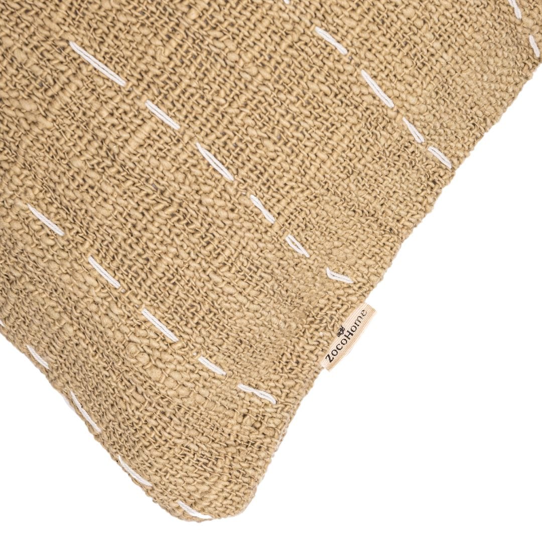 Soraya Cotton Cushion Cover Stripes | Sand | 50x50cm - Image 6