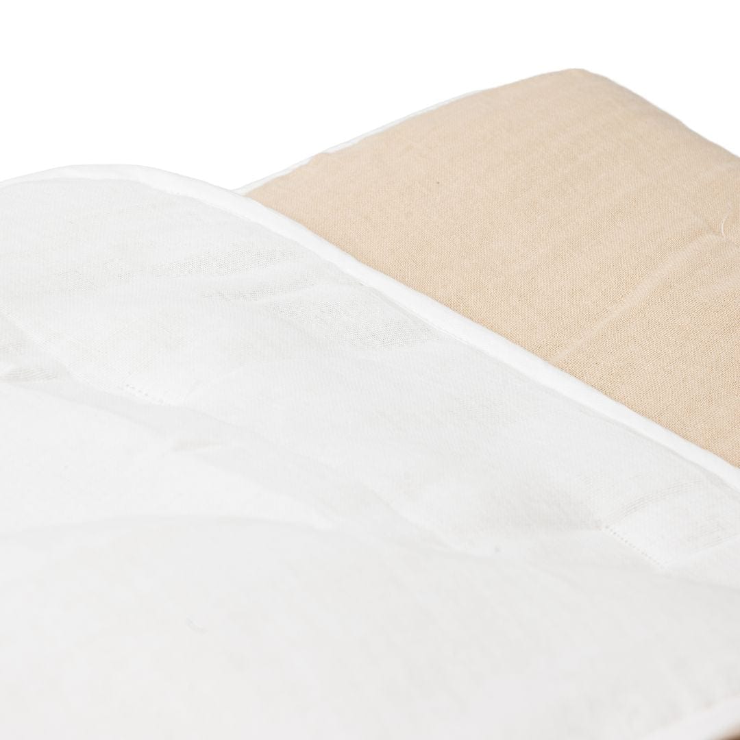 Cotton Duvet Quilt | 260x260cm Sand/White - Image 2