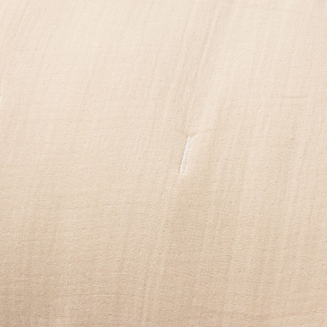 Cotton Duvet Quilt | 260x260cm Sand/White - Image 3