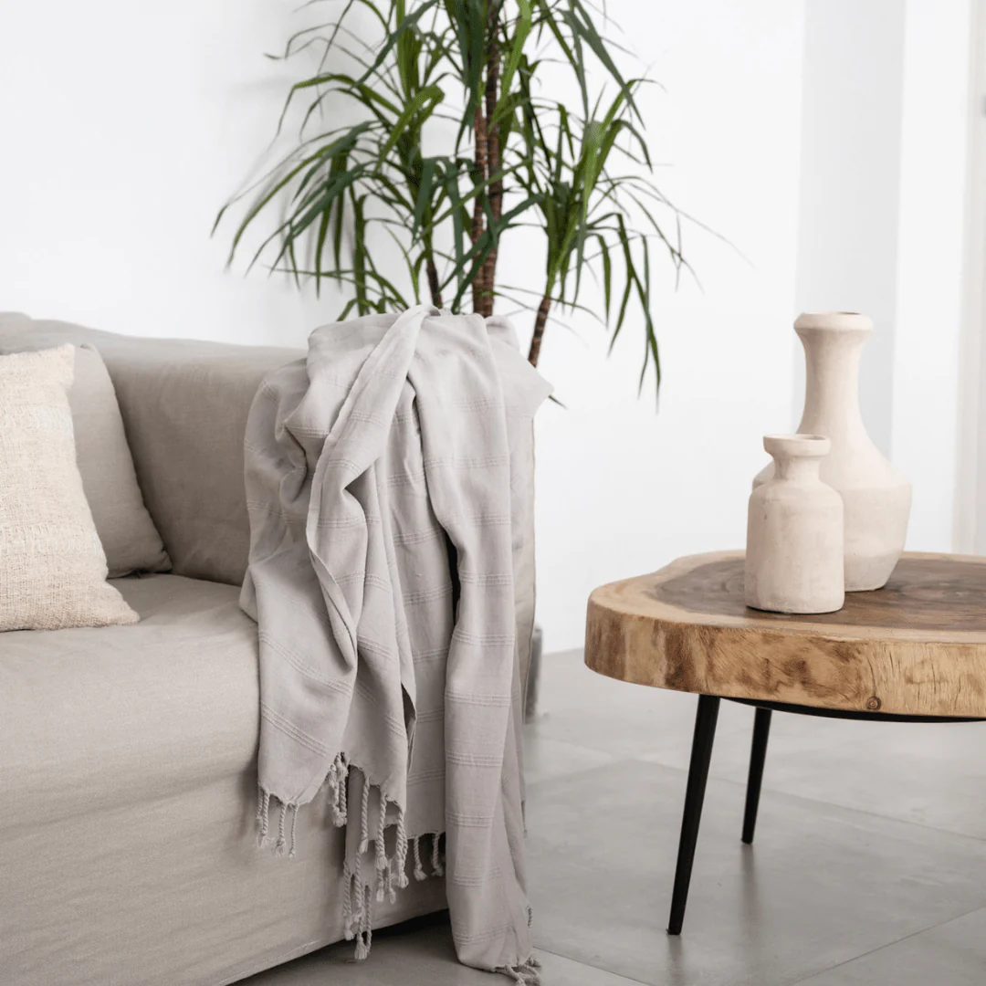 Fouta Towel | Stonewashed Sand 90x170cm - Image 4