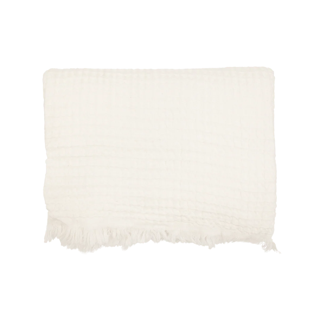 Fouta Waffle Throw | White 120x180cm