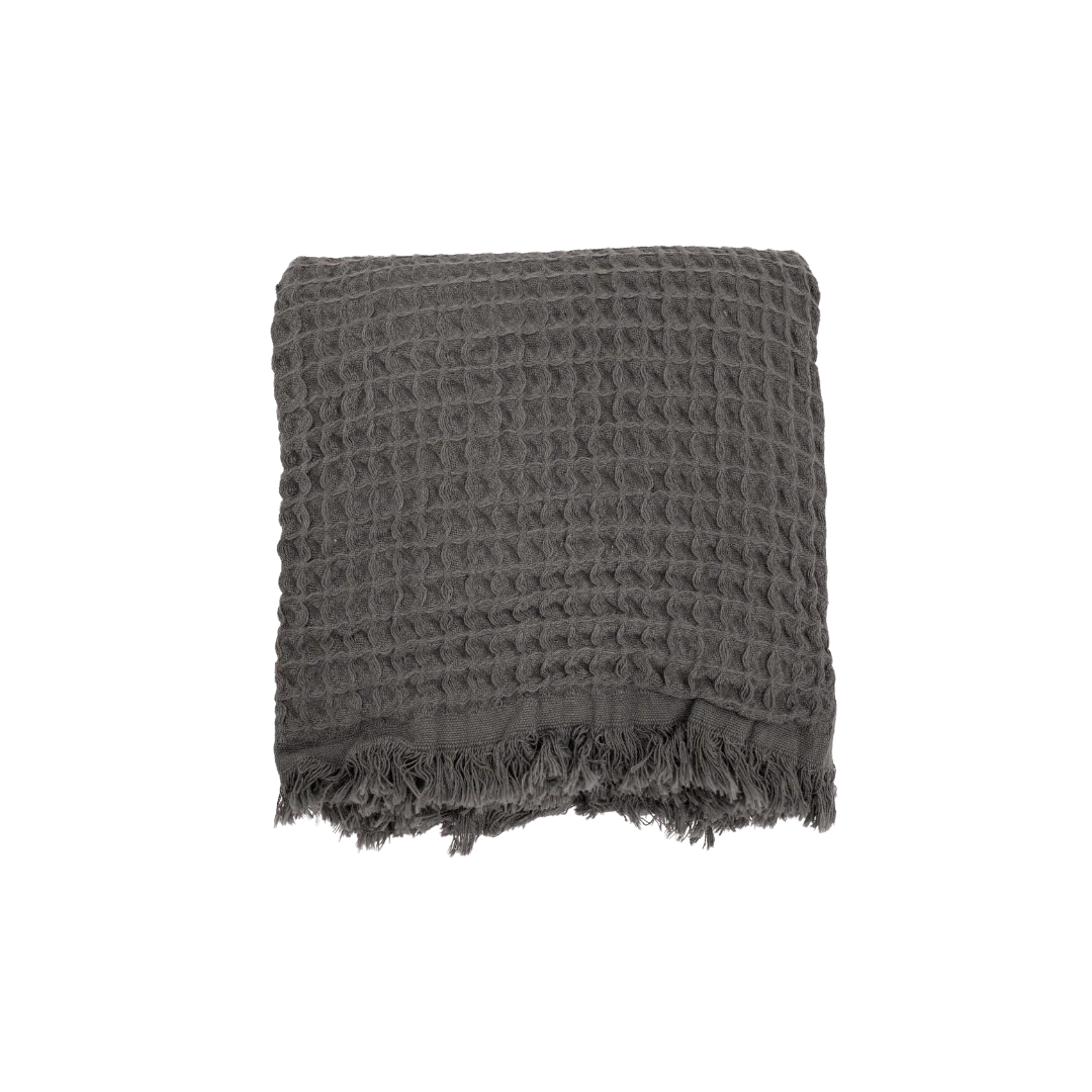 Fouta Waffle Towel | Dark Grey 85x170cm