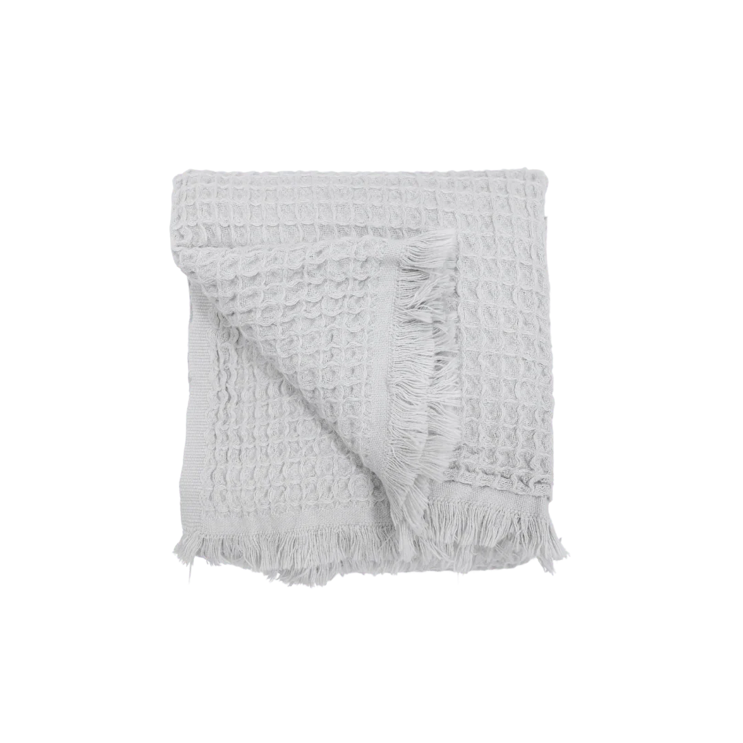 Fouta Waffle Towel | Light Grey 85x170cm - Image 3