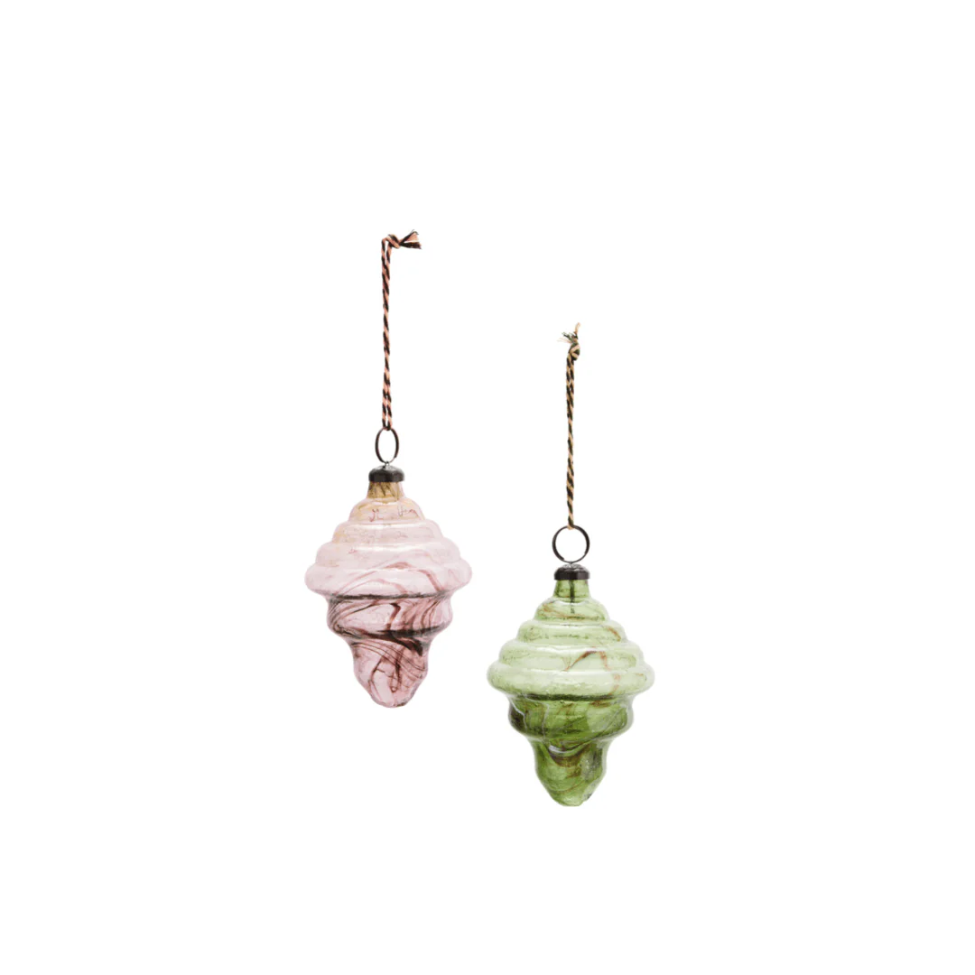 Hanging glass ornament