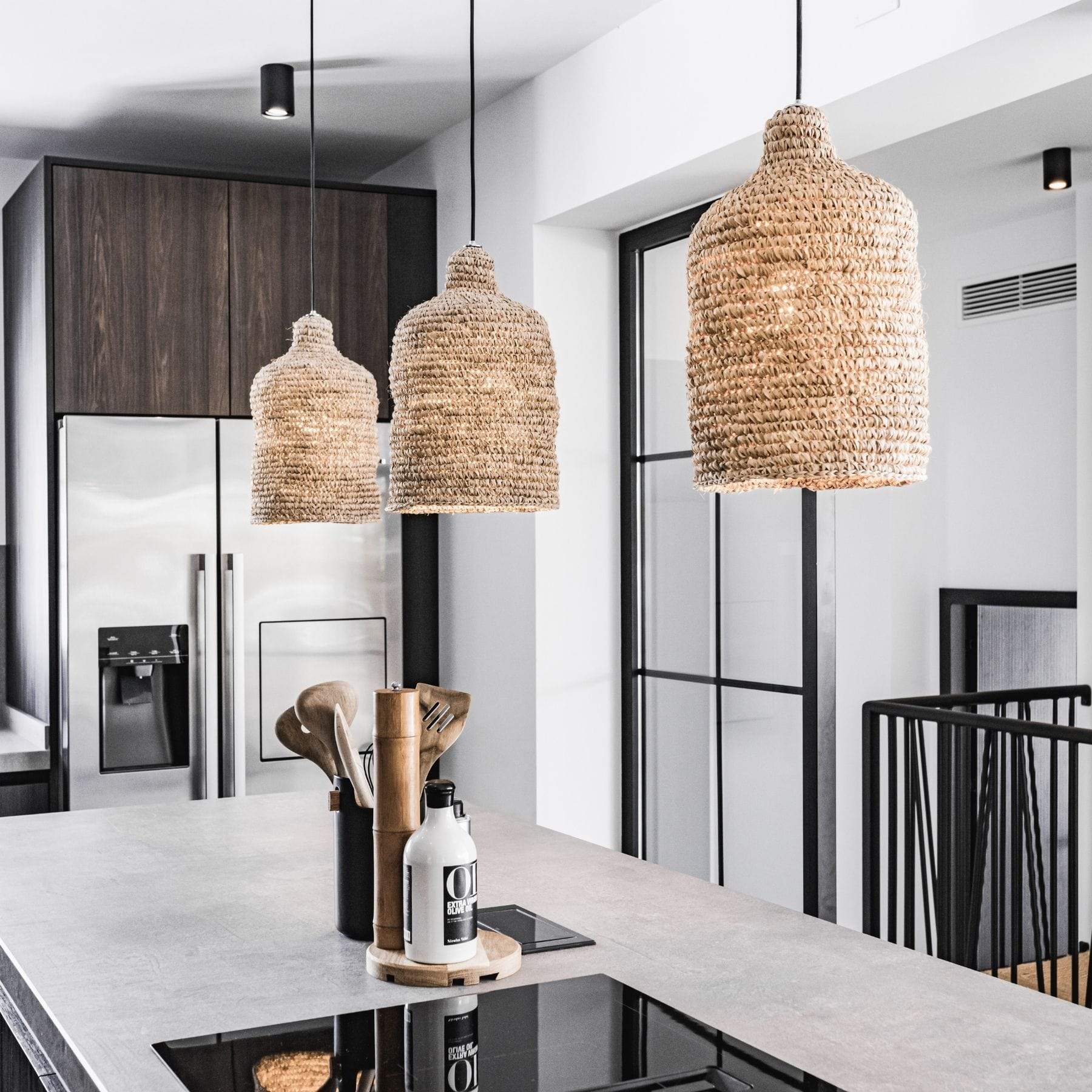 Hanging Raffia Lamp | 22x22x38cm - Image 2