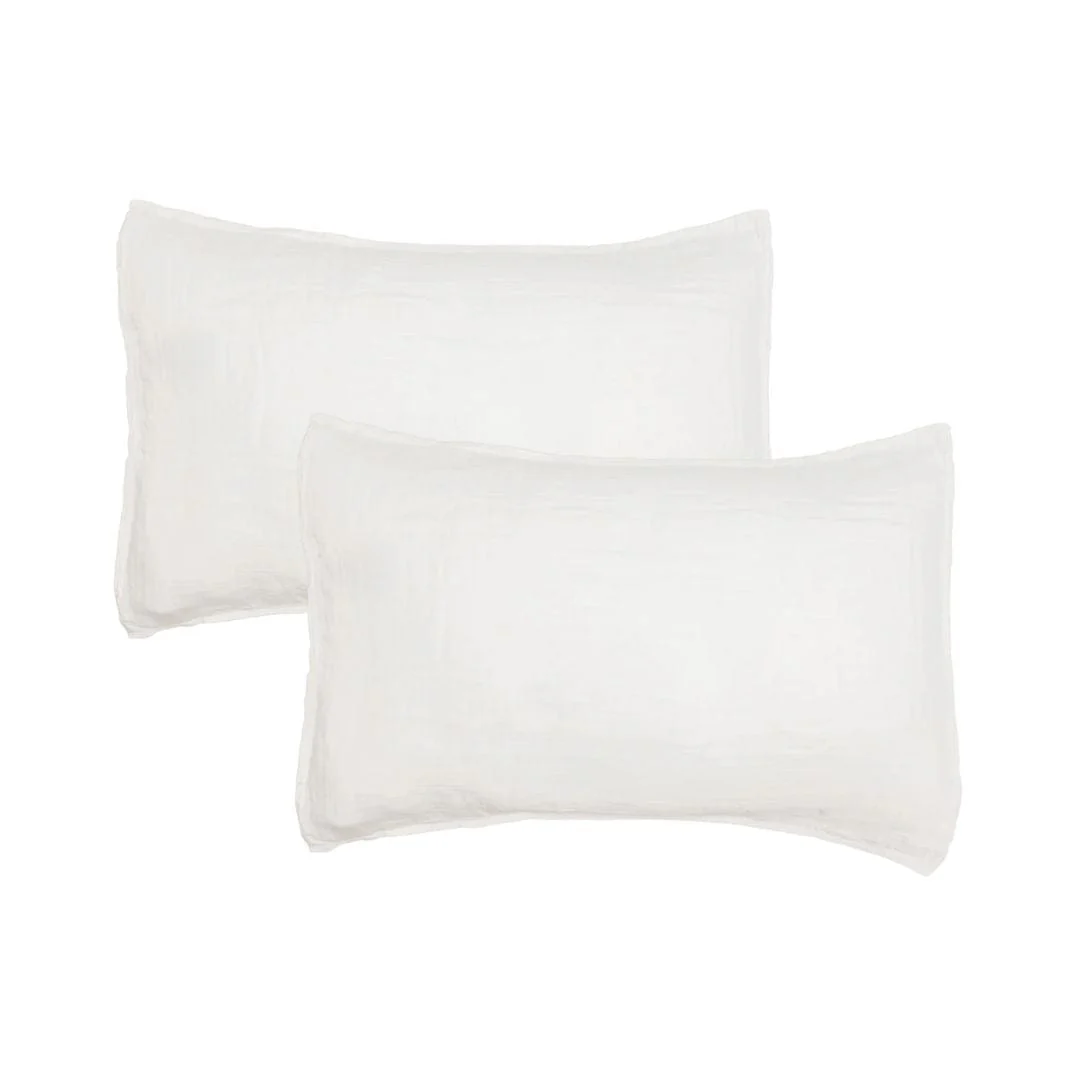 Haven Pillowcase | White 50x70cm | Set of two - Image 4