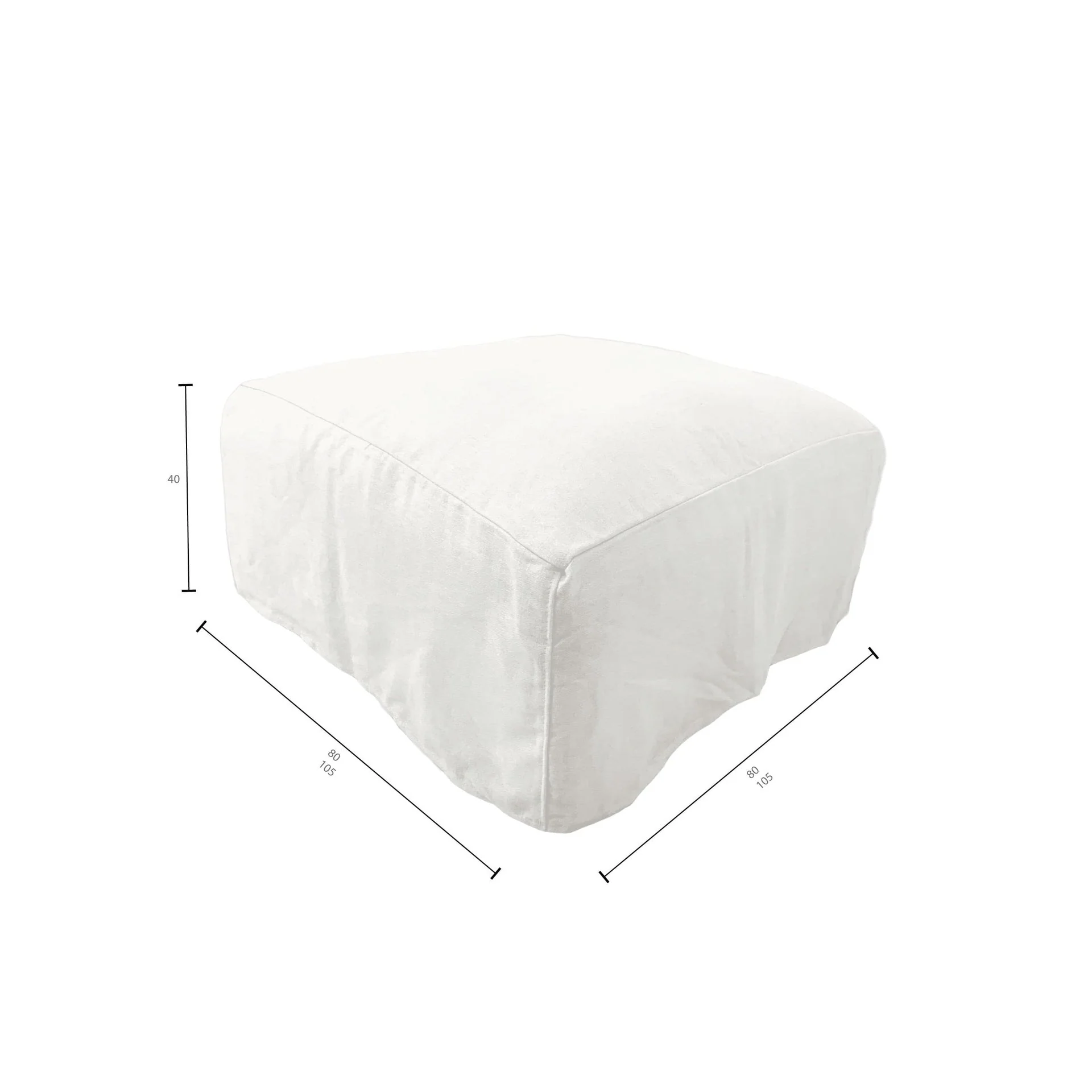 Ibiza Linen Pouf - Image 13