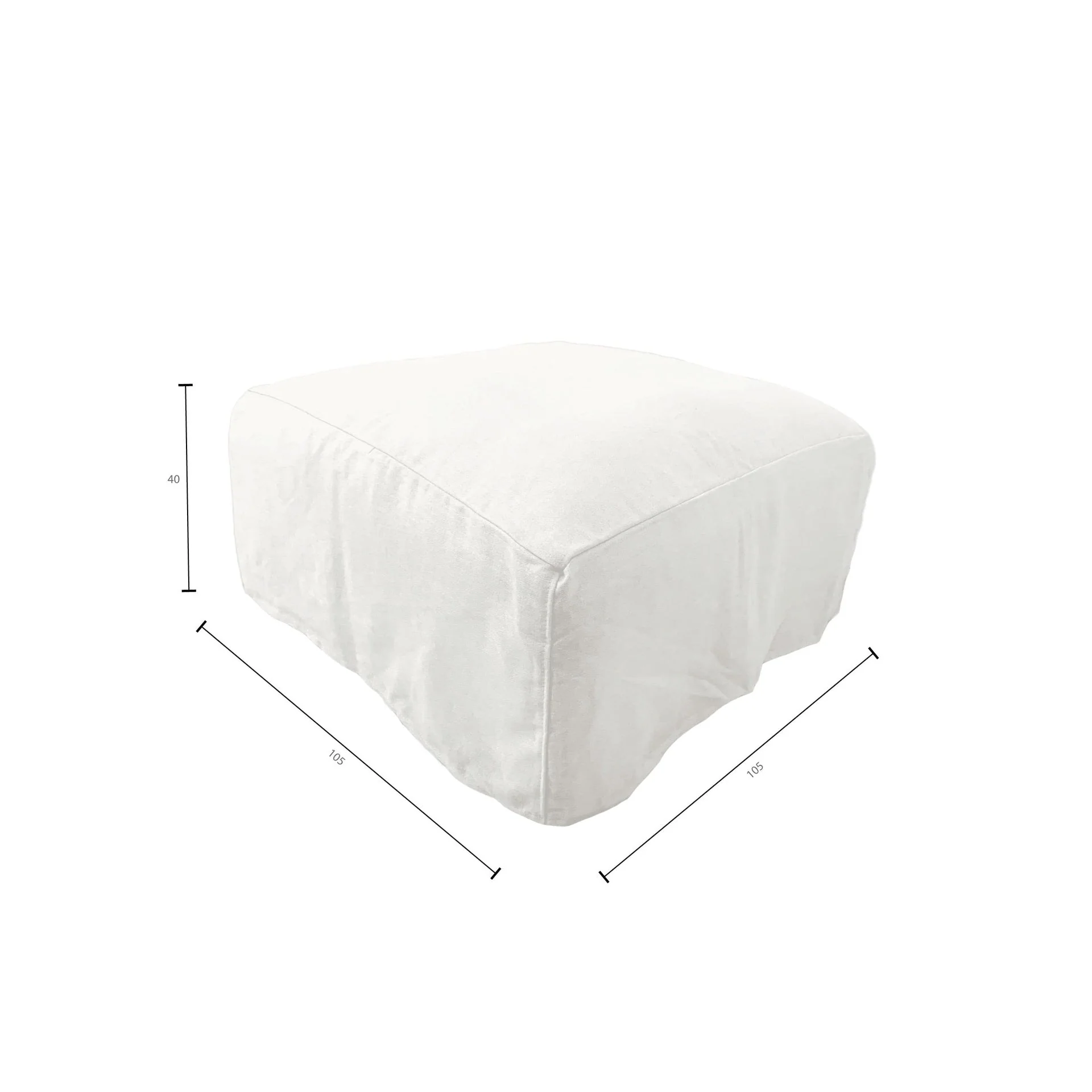 Ibiza Linen Pouf - Image 14