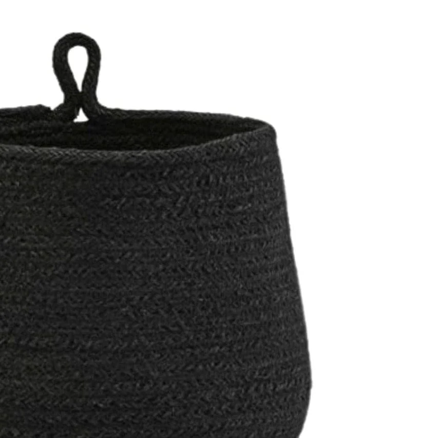 Jute Basket | Black 18x16cm - Image 4