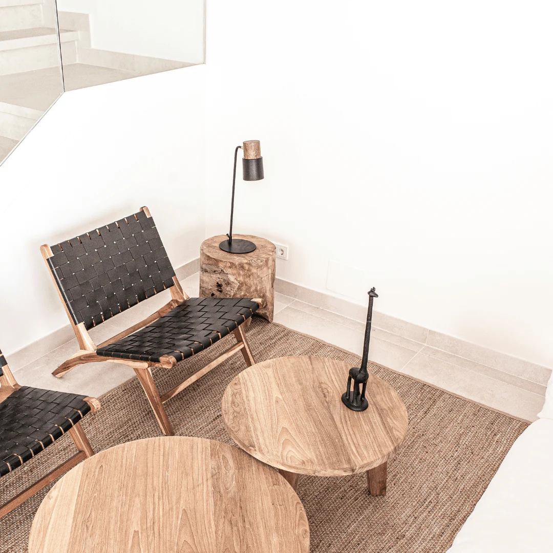 Leather Belt Lounge Chair | Black - Image 3
