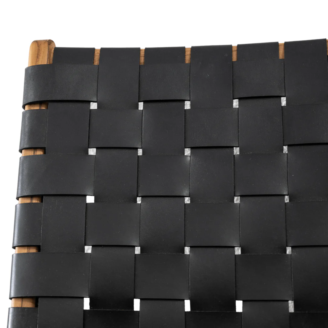 Leather Belt Lounge Chair | Black - Image 6