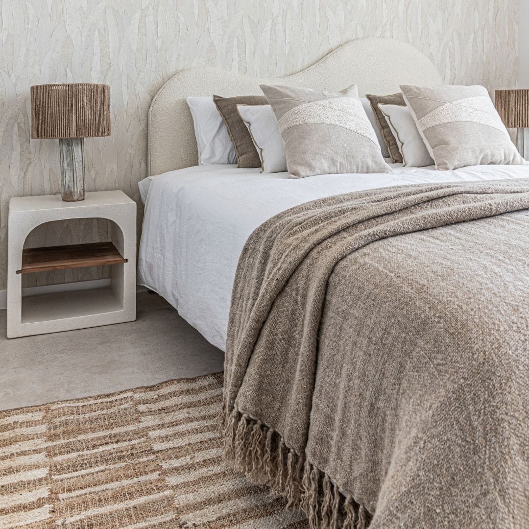 Linen Bed Cover | Natural 270x270cm - Image 2