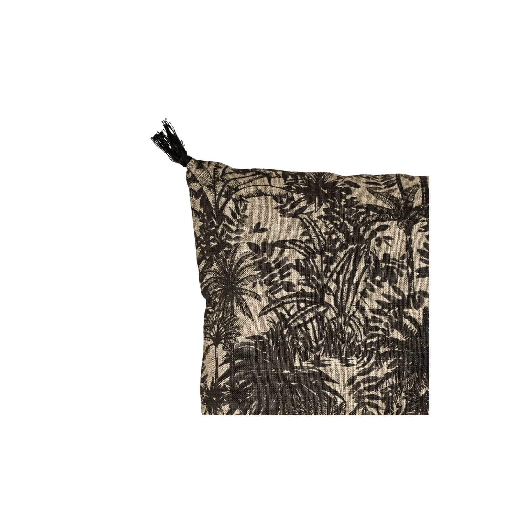 Linen Cushion Cover | Mahe Palm | Kaki 45x45cm - Image 4