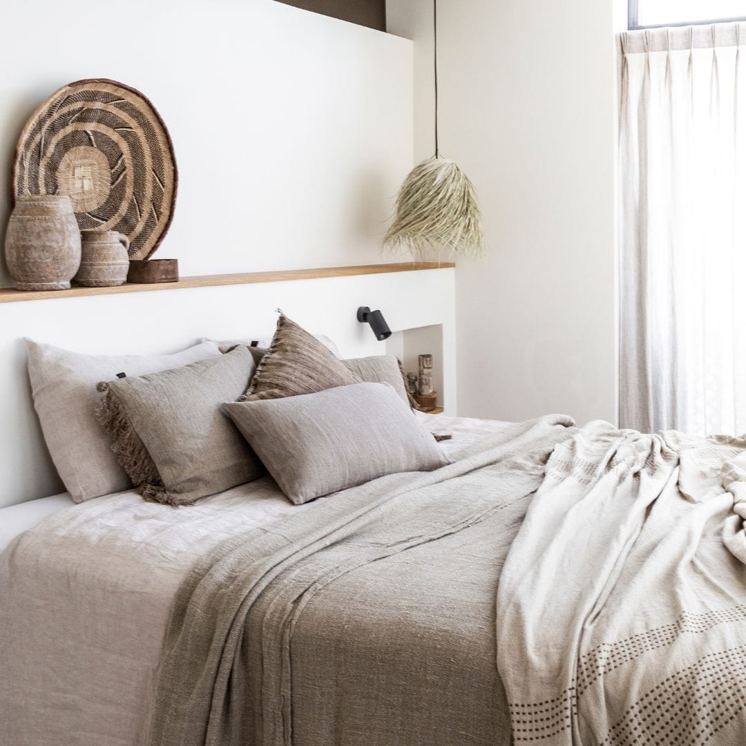 Linen Cushion Cover | Stonewashed Natural | 40x60cm - Image 2