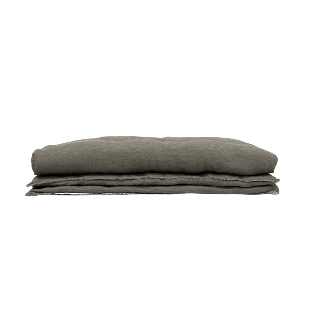 Linen Quilt Cover | Granit 200x85cm - Image 3
