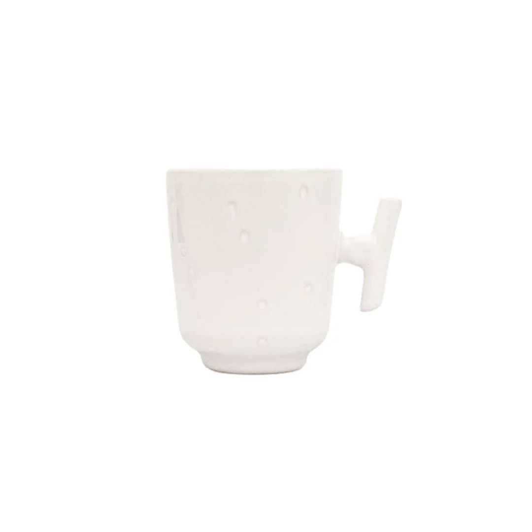 Recycled Stoneware Mug  | White | 17.5x15cm