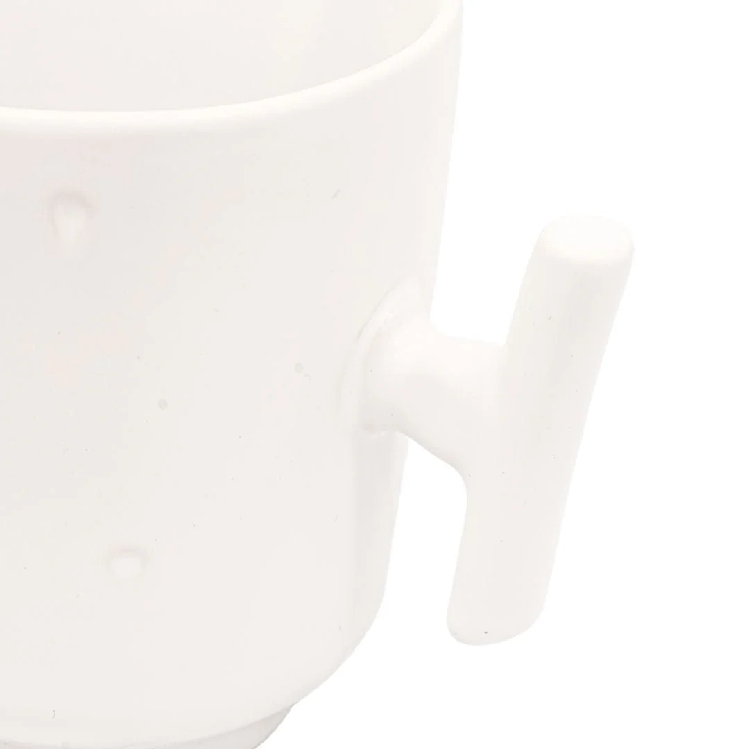 Recycled Stoneware Mug  | White | 17.5x15cm - Image 2