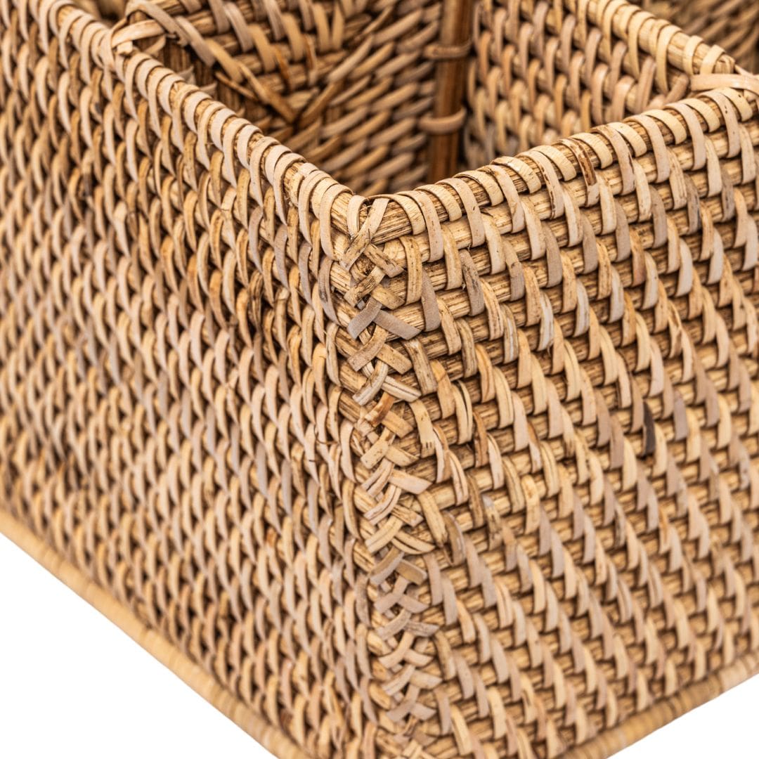 Organic Rattan Cutlery Holder - Image 4