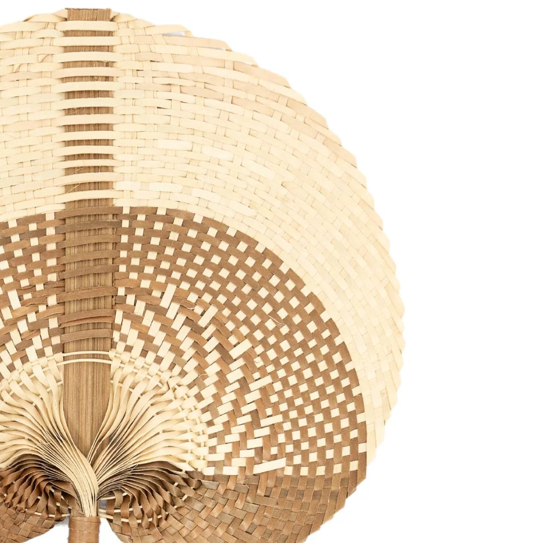 Pai Hand Fan | Brown/Natural Finish - Image 2