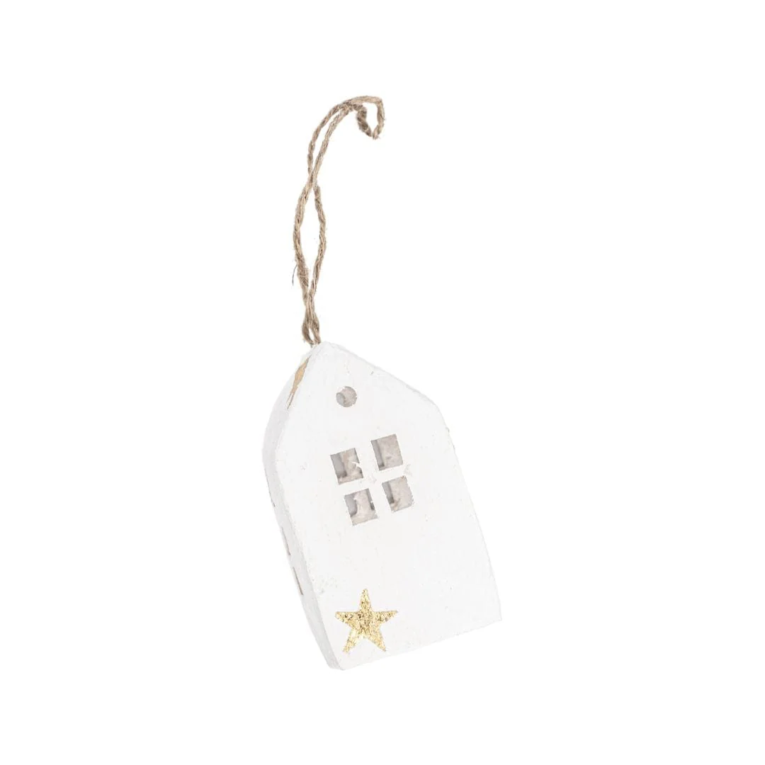 Paper Mache House Ornament Star - Image 5