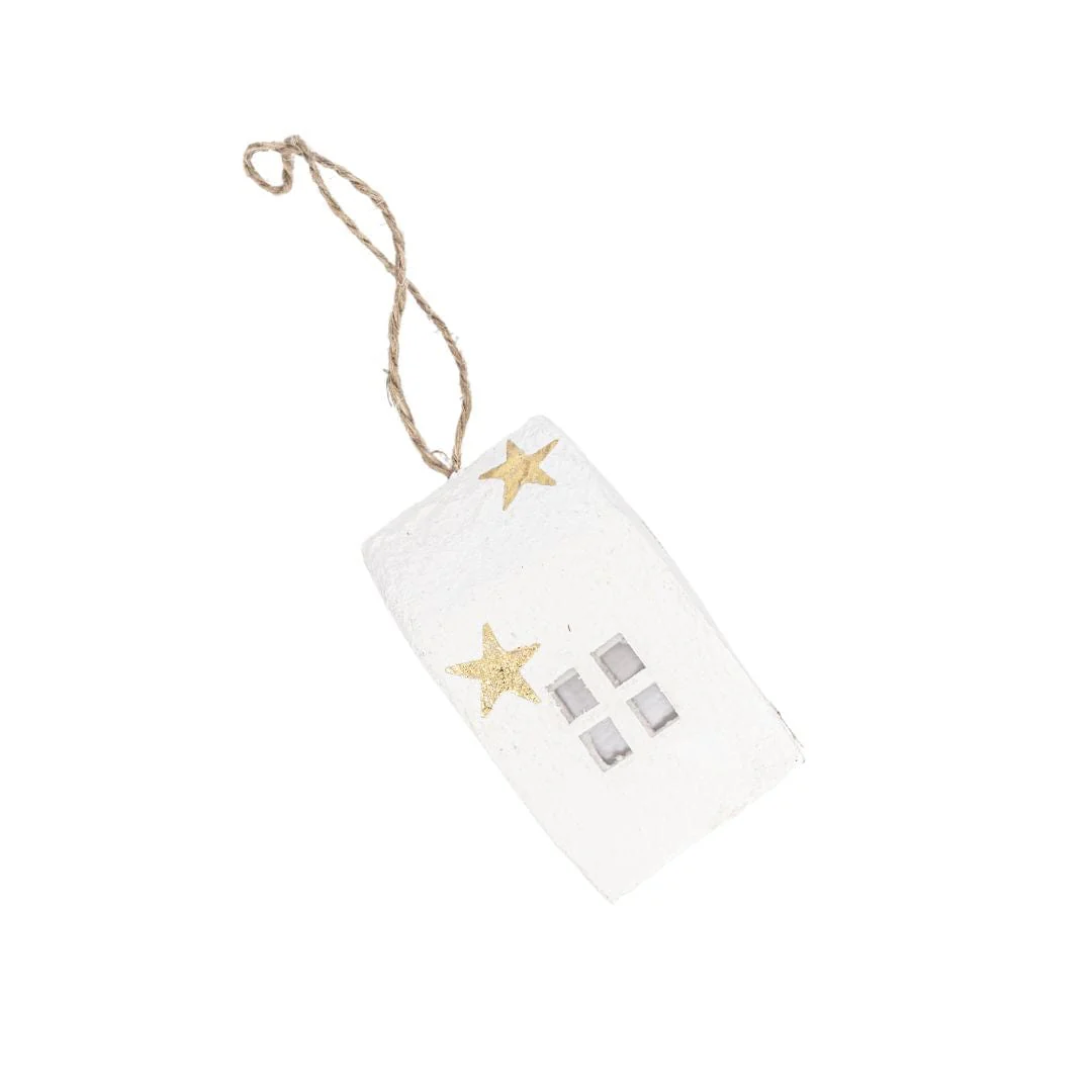 Paper Mache House Ornament Star - Image 6