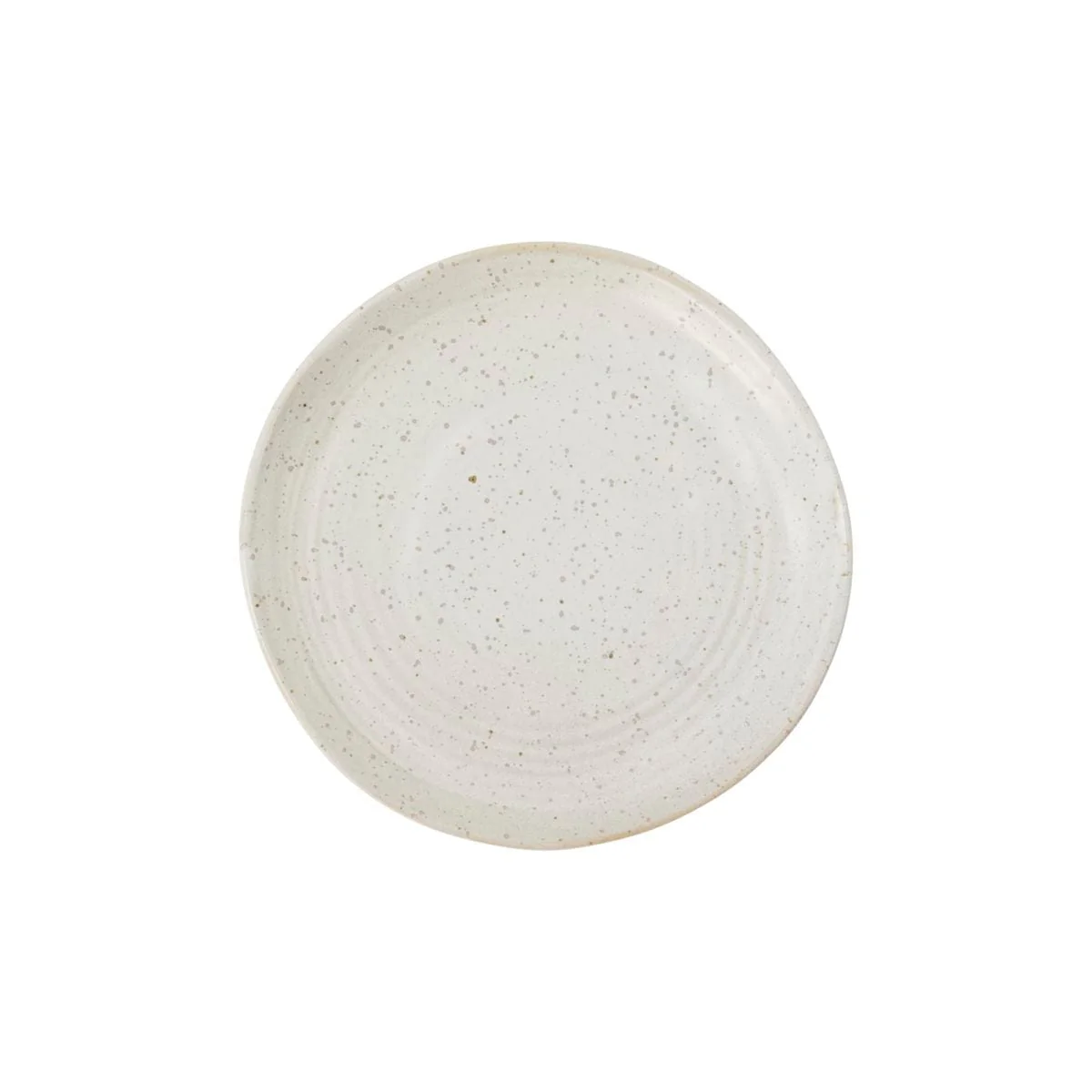 Pion Stoneware Cake Plate | White/Grey 16.5x2.5cm