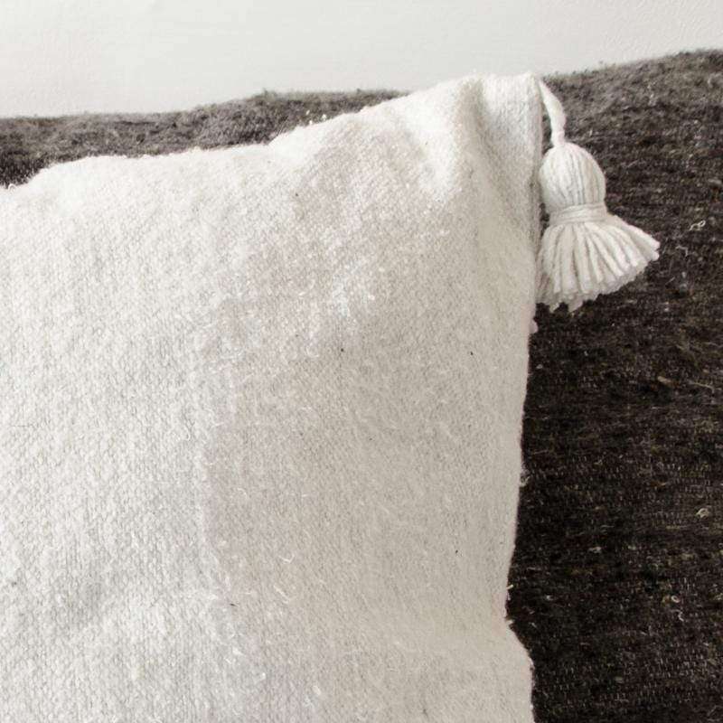 PomPom Cushion Cover  | White 60x60cm - Image 3