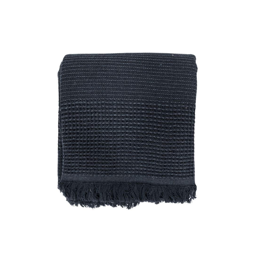 Recycled Cotton Towel | Stonewashed Black | 80x180 cm