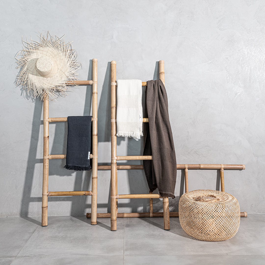 Recycled Cotton Towel | Stonewashed Black | 80x180 cm - Image 2