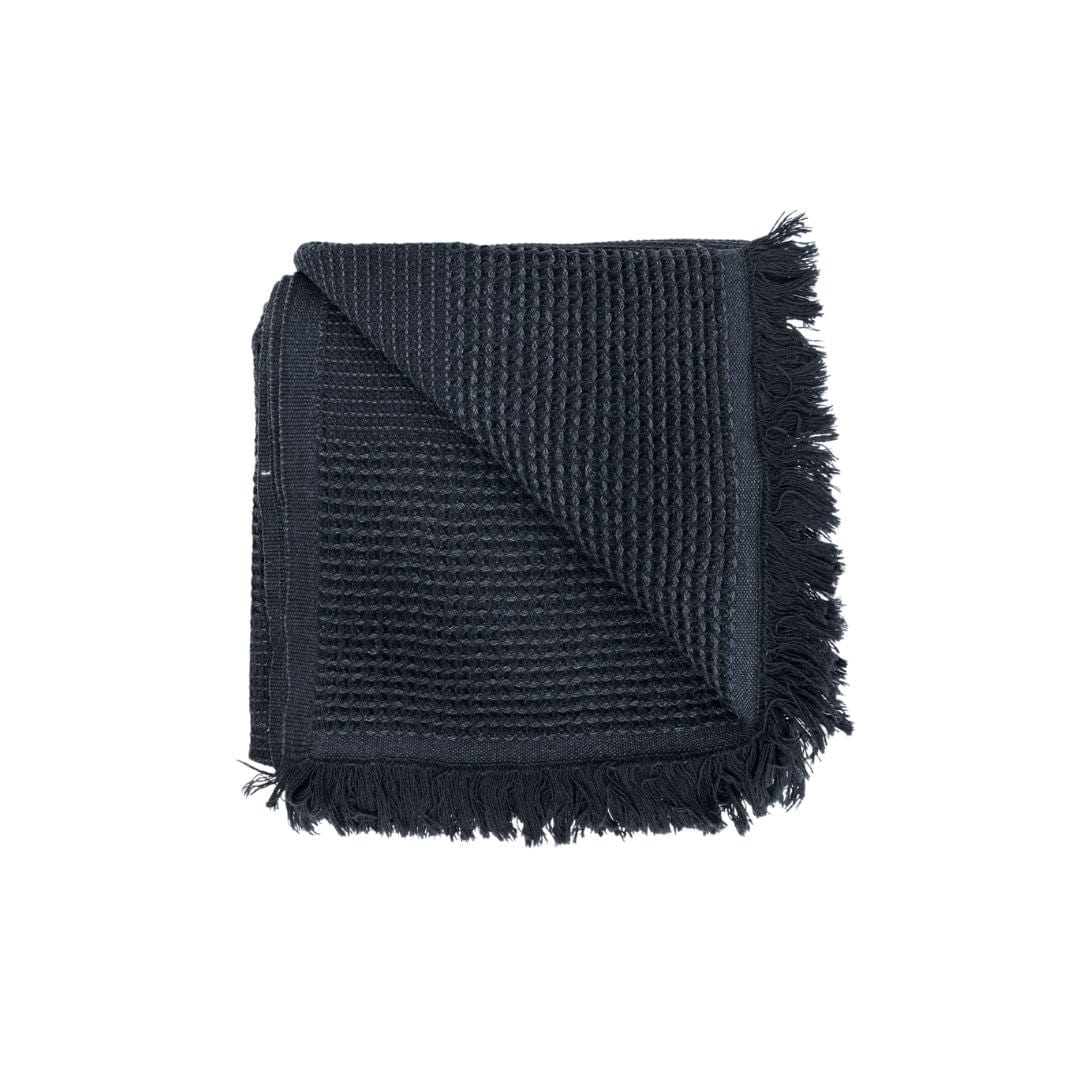 Recycled Cotton Towel | Stonewashed Black | 80x180 cm - Image 3
