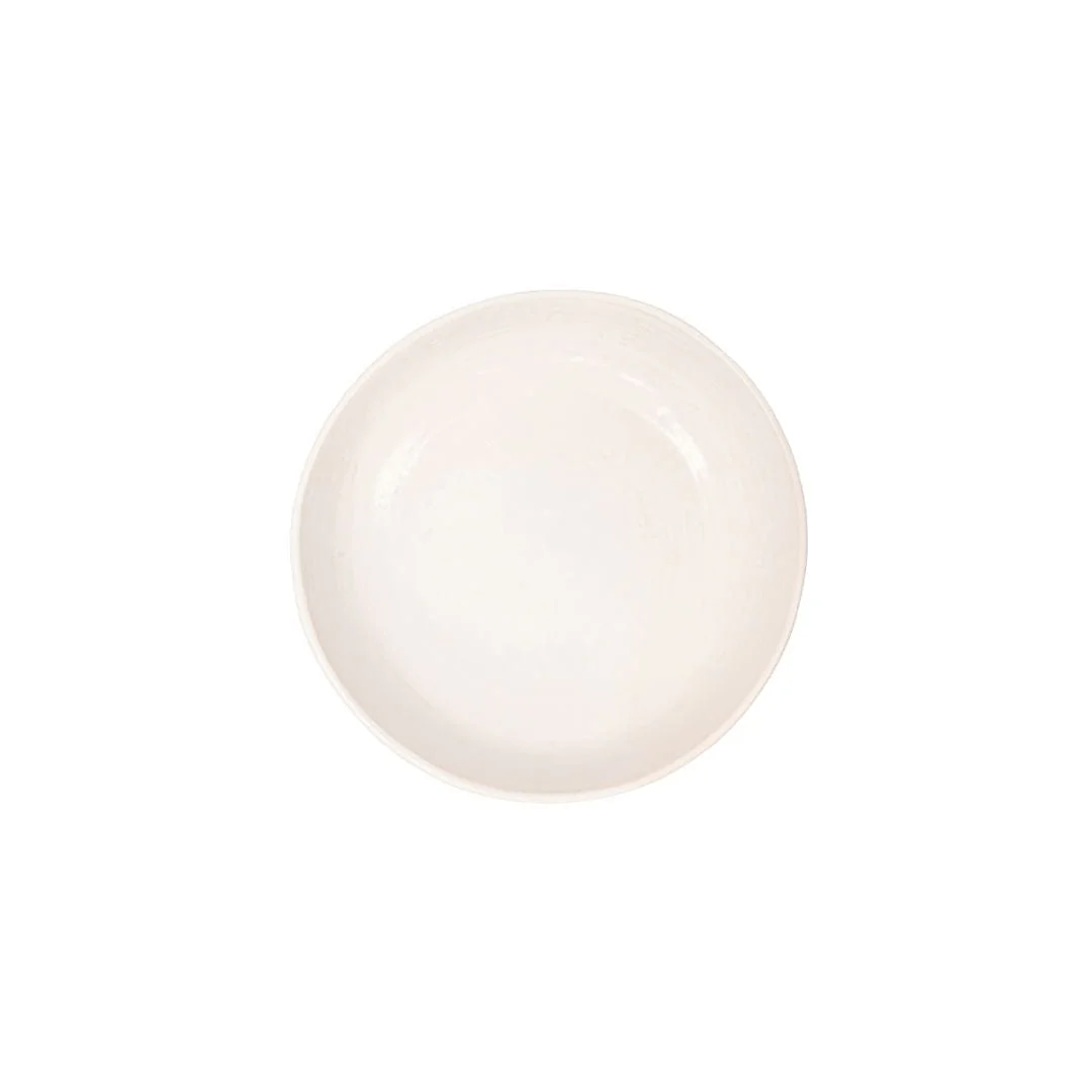 Recycled Stoneware Deep Plate | White | 22.5x5cm - Image 2
