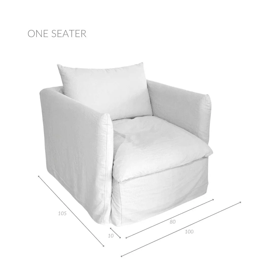 Tarifa Linen Single Sofa - Image 6