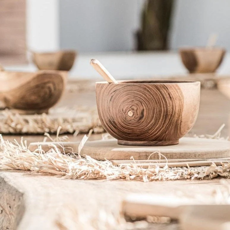 Teak Wooden Bowl | 15cm - Image 4