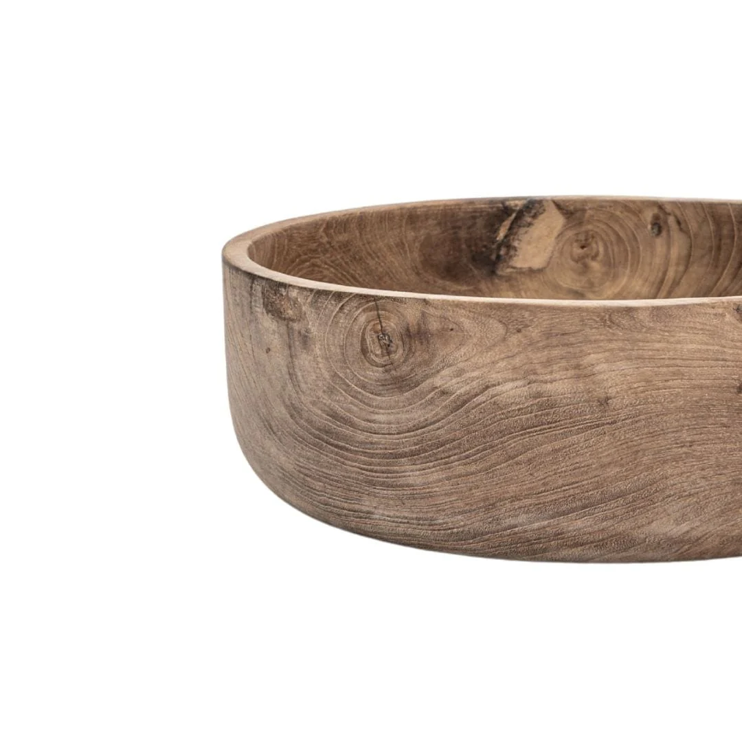 Teak Wooden Bowl | 30x10cm - Image 2