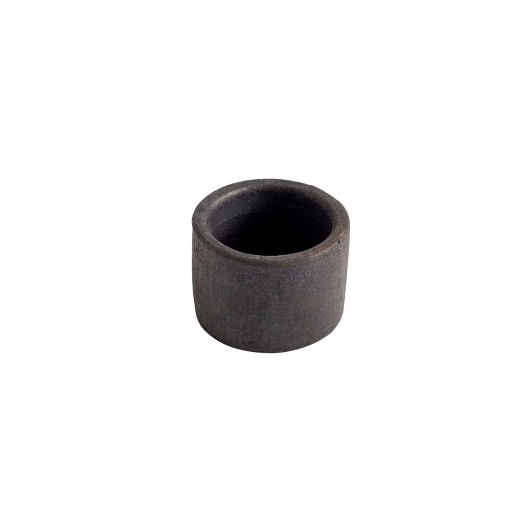Terracotta Egg Cup | Brown/Black 4x4.5cm